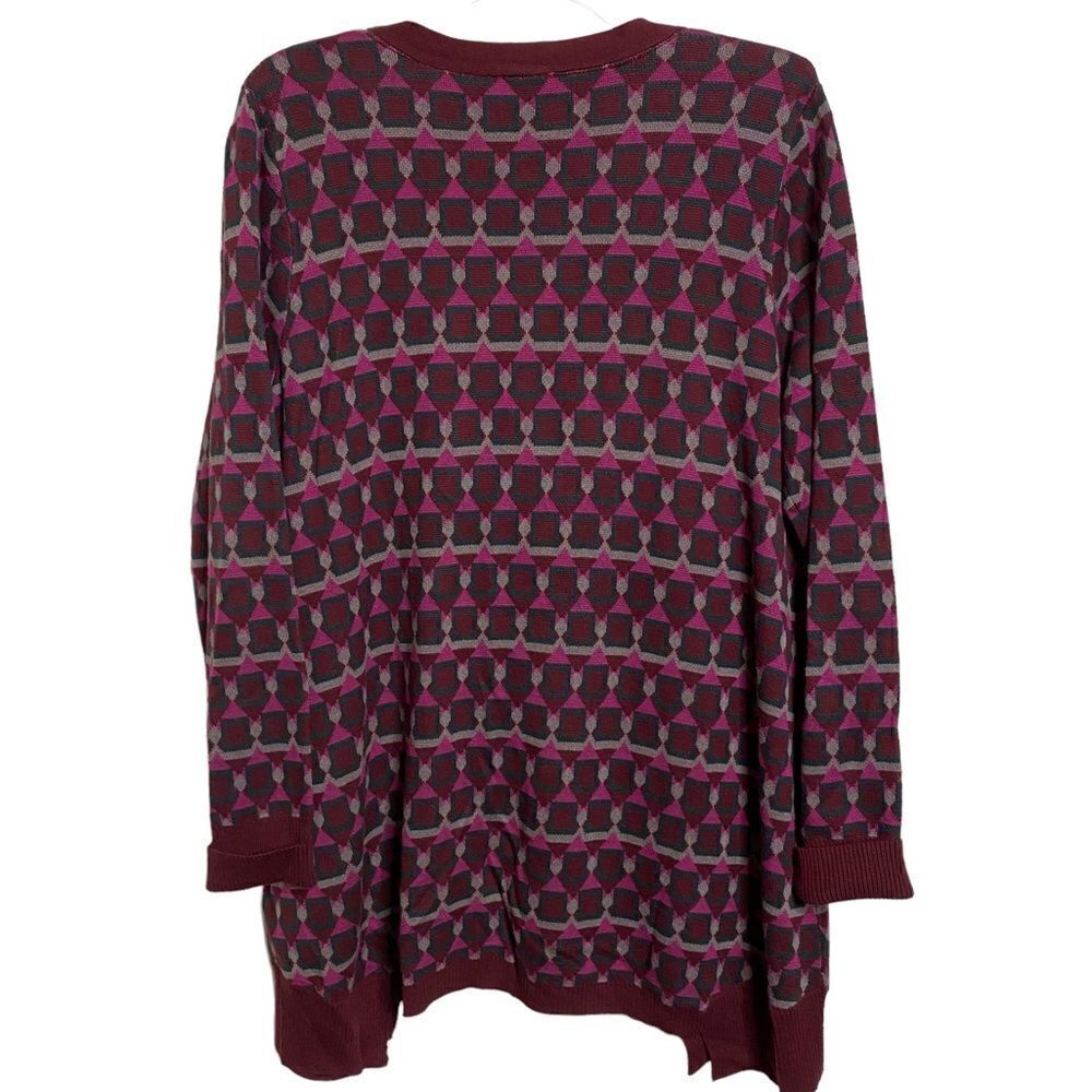 LOGO Geometric Long Cardigan Sweater - Picture 5 of 9